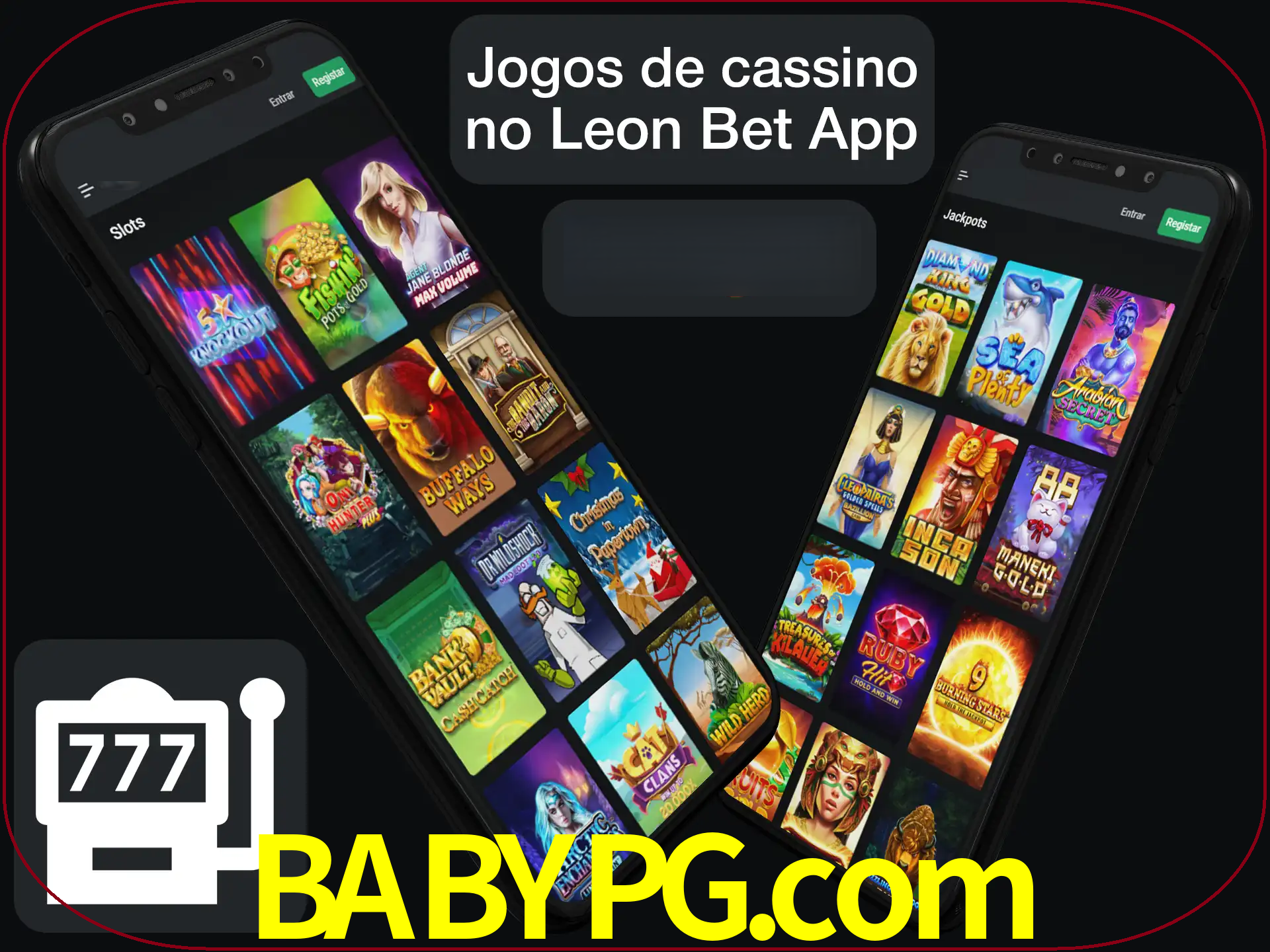 Escolha quais jogos de cassino jogar no app.