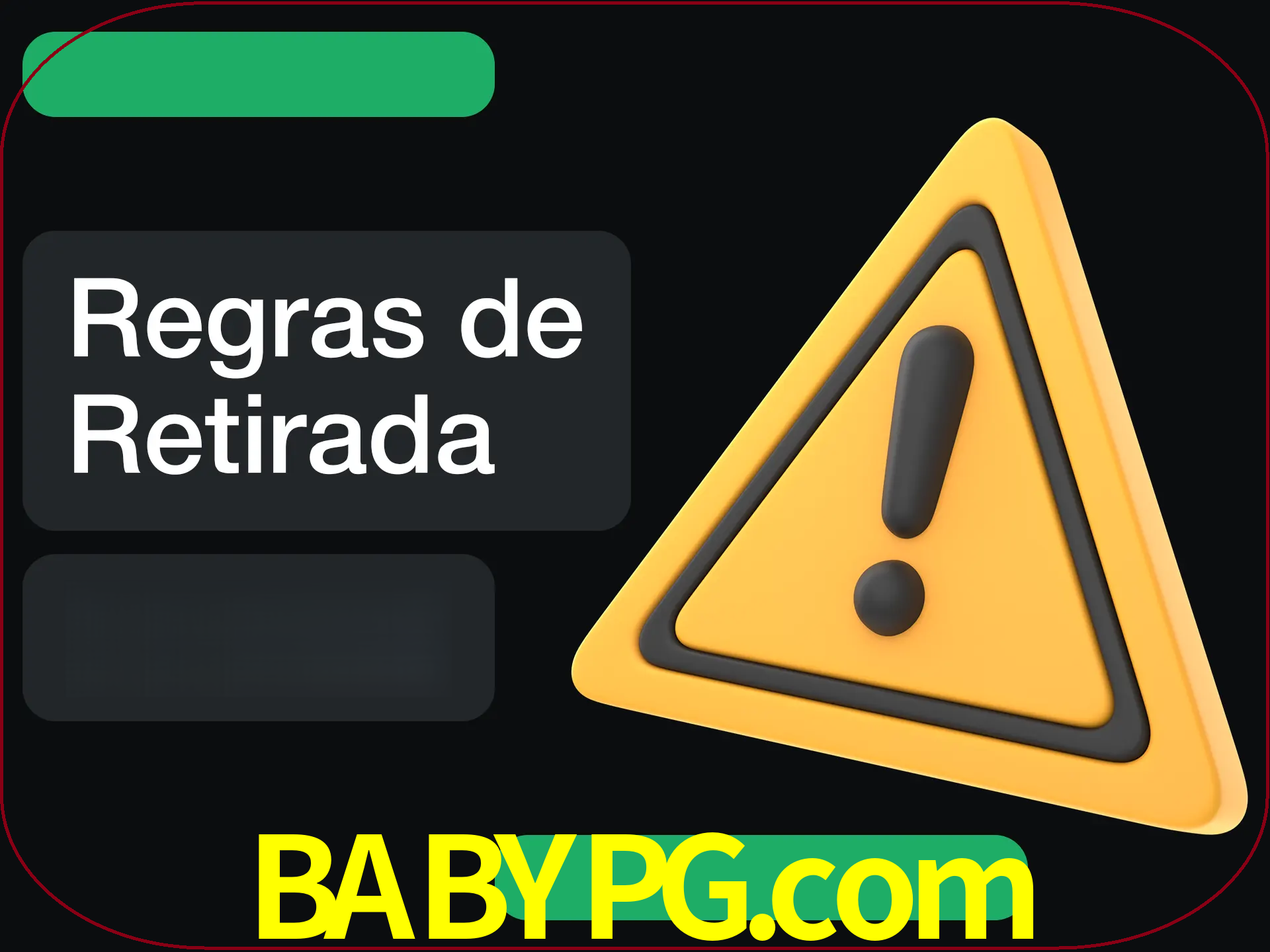 Leia as regras antes de fazer primeiro comdawal.